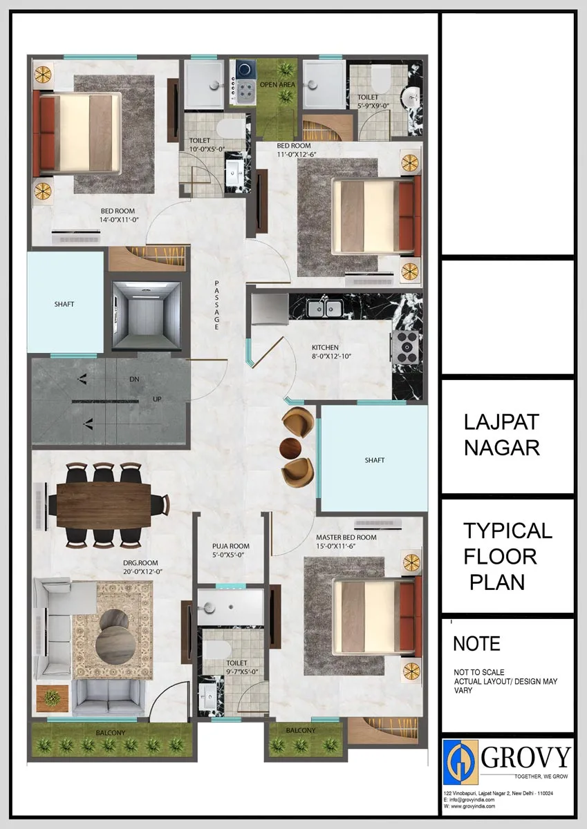 I-6, Lajpat-Nagar Typical Floor Plan