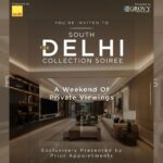 The Delhi Collection Soirée invitation for an exclusive luxury home showcase hosted by Grovy India and Savills India in South Delhi