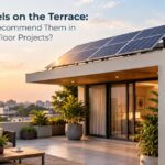 Solar-Powered Terrace at Sunset-grovy india builder